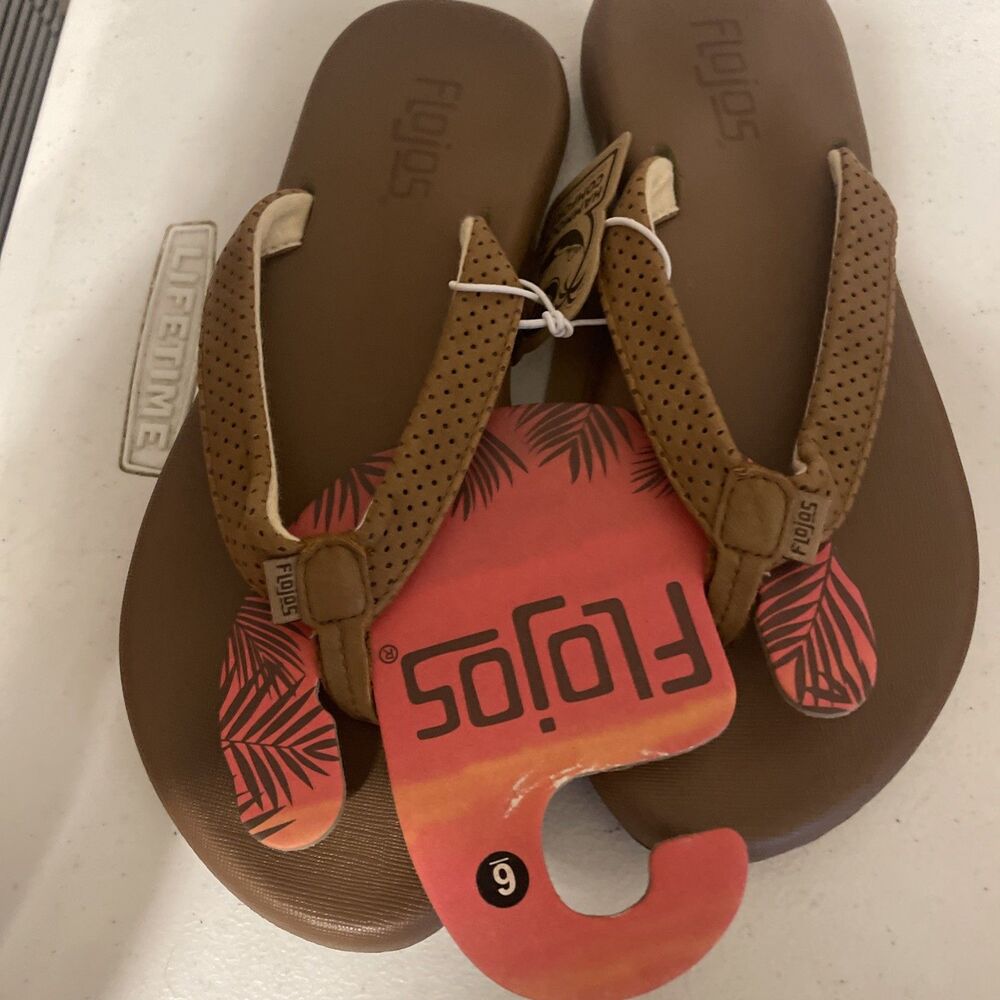 FLOJOS Women's Britta Sandal Brown Flip Flops Shoes NEW Size 6 Euro 37